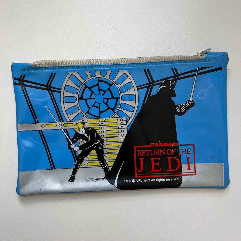 VTG 1983 Return of the Jedi Vinyl Zipper Pencil Pouch